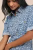 Renske Light Wash Denim Floral Button-Front Mini Dress sold by Lulus