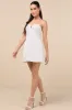 Gillian White Pleated Strapless Mini Dress sold by Lulus