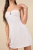 Gillian White Pleated Strapless Mini Dress sold by Lulus