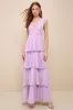 Amazing Evening Lavender Tiered Maxi Dress sold by Lulus