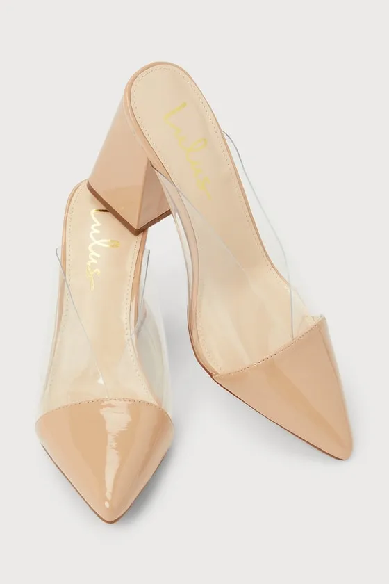 Shilo Light Nude Patent Pointed-Toe Pumps sold by Lulus product image thumbnail 3