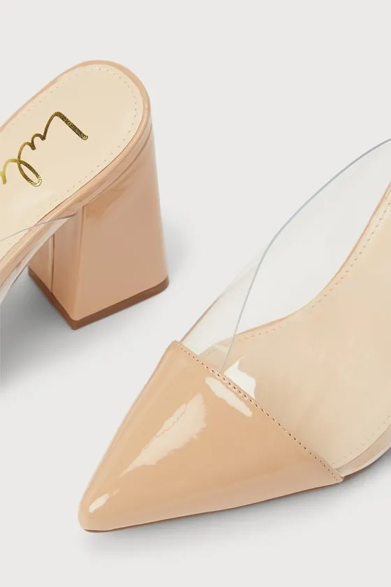 Shilo Light Nude Patent Pointed-Toe Pumps sold by Lulus product image thumbnail 4