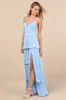 Sincerely Poised Light Blue Backless Bustier Tiered Maxi Dress sold by Lulus