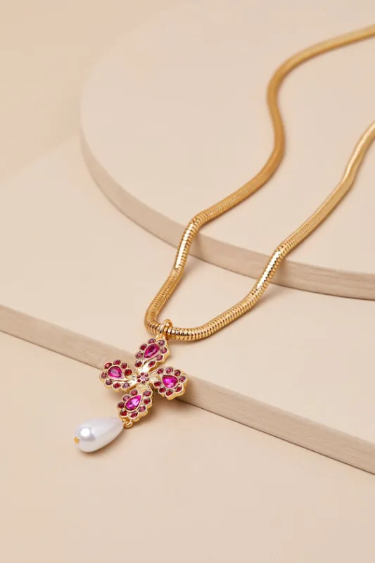 Talia 14KT Gold Pendant Necklace made by Lulus