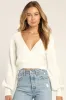 Fit For Fall Ivory Surplice Balloon Sleeve Sweater sold by Lulus
