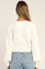 Fit For Fall Ivory Surplice Balloon Sleeve Sweater sold by Lulus
