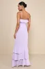 Lively Evenings Lavender Sleeveless Tiered Maxi Dress sold by Lulus