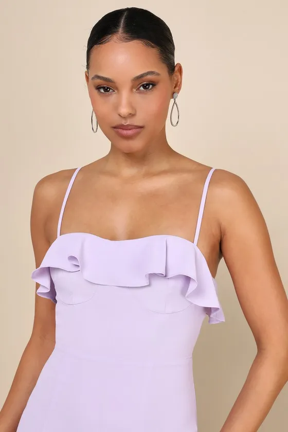 Lively Evenings Lavender Sleeveless Tiered Maxi Dress sold by Lulus product image thumbnail 4