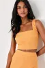 Divinely Sunny Light Orange Sleeveless Two-Piece Romper sold by Lulus