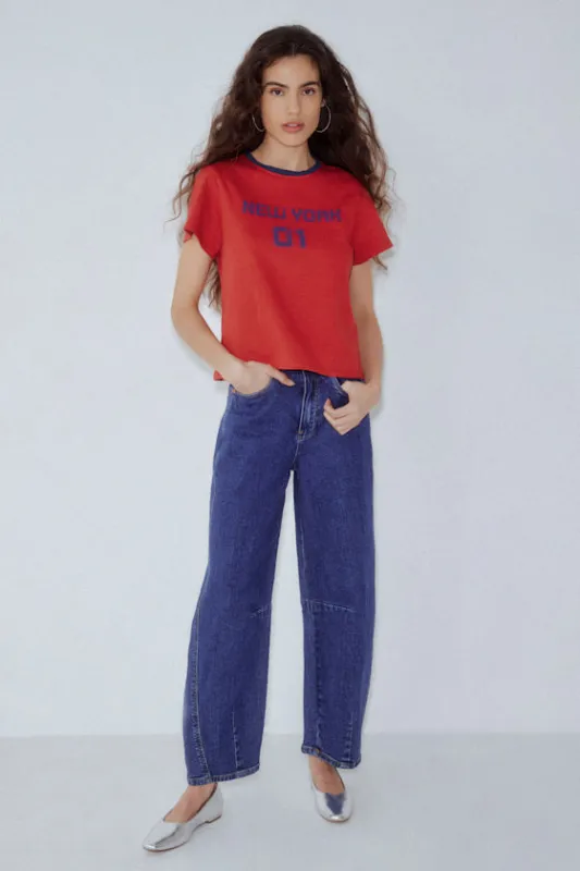 The Franklin Dark Wash High-Rise Barrel Jeans sold by Lulus