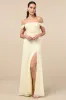 Magical Magnetism Pale Yellow Off-the-Shoulder Maxi Dress sold by Lulus