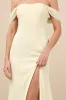 Magical Magnetism Pale Yellow Off-the-Shoulder Maxi Dress sold by Lulus