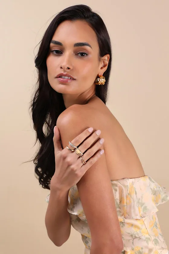 Additional Glamour Gold Six-Piece Ring Set sold by Lulus product image thumbnail 3