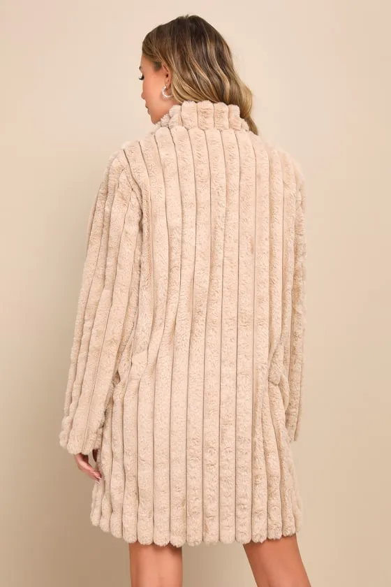 Classy Season Beige Faux Fur Coat sold by Lulus product image thumbnail 2