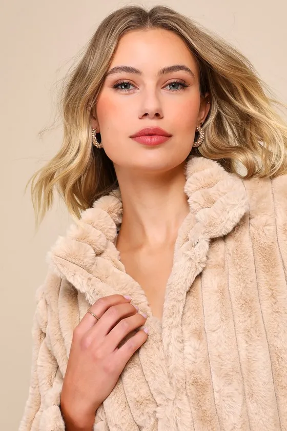 Classy Season Beige Faux Fur Coat sold by Lulus product image thumbnail 4