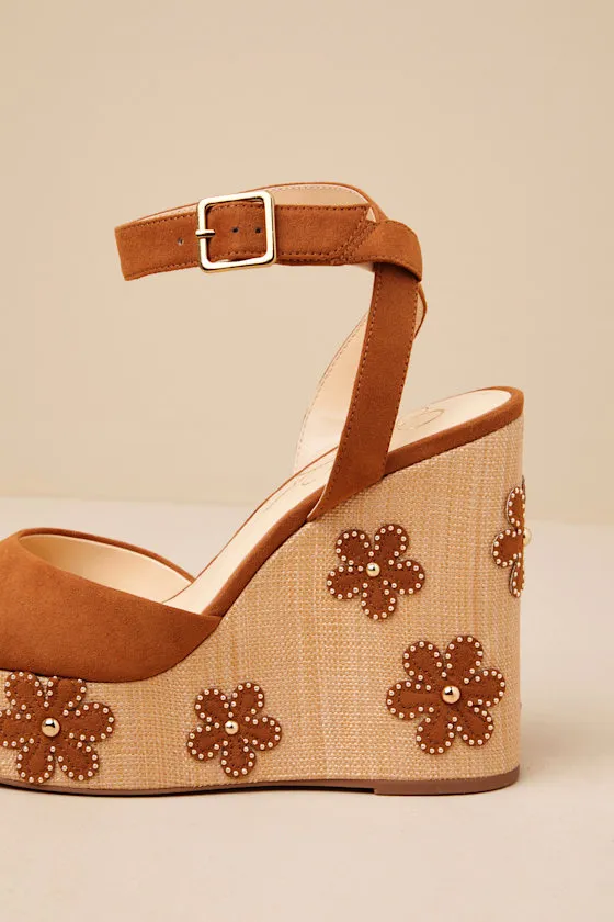 Kamindi Tuscan Tan Suede Platform Espadrille Wedges sold by Lulus product image thumbnail 2