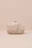 Upscale Idea Beige and Pink Beaded Pearl Hard-Sided Clutch sold by Lulus