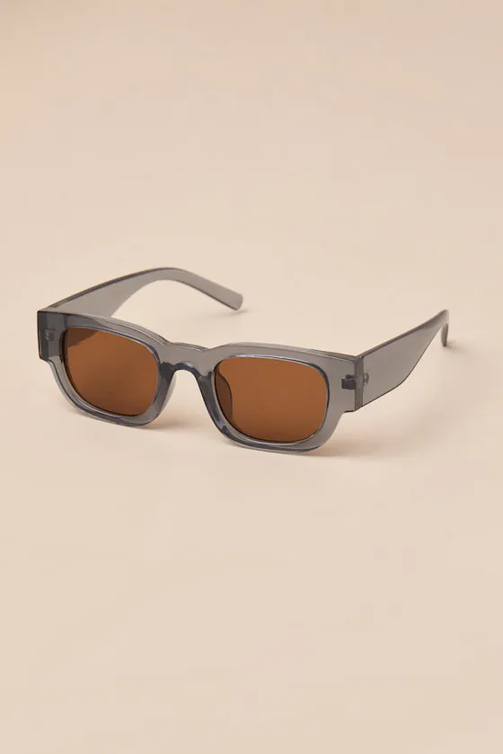 Belkie Grey Square Sunglasses sold by Lulus product image thumbnail 2