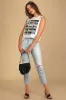 Cassette White Cropped Graphic Muscle Tank Top sold by Lulus