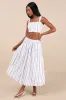 Cheerful Season Ivory Striped Two-Piece Midi Dress With Pockets sold by Lulus