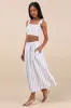 Cheerful Season Ivory Striped Two-Piece Midi Dress With Pockets sold by Lulus