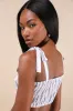Cheerful Season Ivory Striped Two-Piece Midi Dress With Pockets sold by Lulus