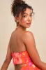 Bold Tendencies Fuchsia Floral Strapless Cutout Midi Dress sold by Lulus