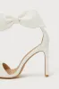 Yoselin White Bow Ankle Strap High Heel Sandals sold by Lulus