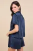 Pleasant Dreams Navy Satin Two-Piece Pajama Set sold by Lulus