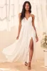 Essence of Love White Lace Sleeveless Maxi Dress sold by Lulus