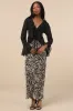 Thriving Flirt Black Chiffon Ruffled Long Sleeve Tie-Front Top sold by Lulus