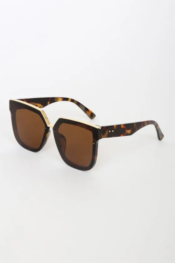 Main Frame Brown Tortoise Rimless Sunglasses sold by Lulus product image thumbnail 3