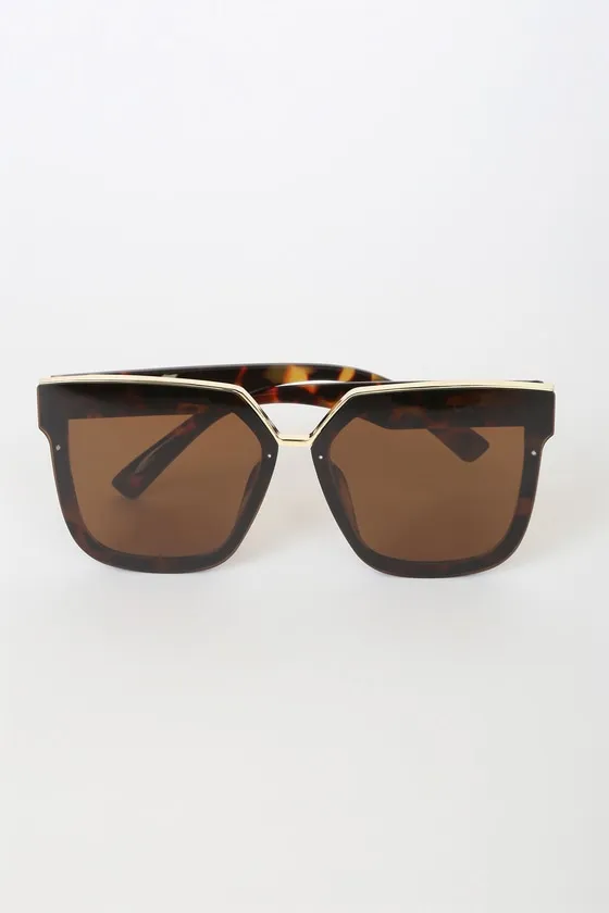 Main Frame Brown Tortoise Rimless Sunglasses sold by Lulus product image thumbnail 4