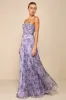 Most Beautiful Day Purple Multi Floral Print Organza Maxi Dress sold by Lulus
