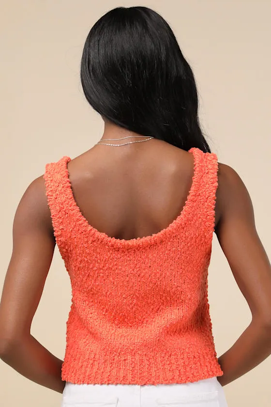 Easily the Cutest Orange Knit Cropped Tank Top sold by Lulus product image thumbnail 2