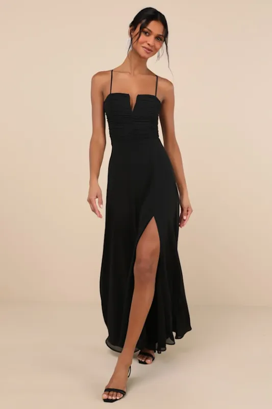 Sweeney Black Sleeveless Maxi Dress sold by Lulus