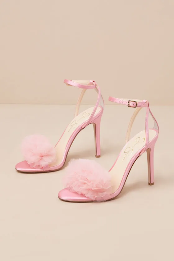 Jilria Light Pink Satin Ankle Strap High Heel Sandals sold by Lulus product image thumbnail 2