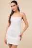 Lively Sweetheart White Embroidered Lace-Up Mini Dress sold by Lulus