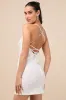 Lively Sweetheart White Embroidered Lace-Up Mini Dress sold by Lulus
