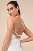 Lively Sweetheart White Embroidered Lace-Up Mini Dress sold by Lulus