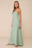 Radiant Season Sage Green Plisse Cutout Strapless Maxi Dress sold by Lulus