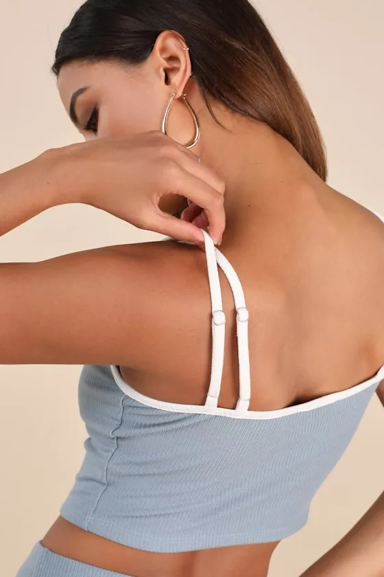 Trendy Match Slate Blue Ribbed Two-Piece Midi Dress sold by Lulus product image thumbnail 4