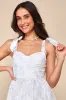 Beautifully Adored White Floral Burnout Tie-Strap Midi Dress sold by Lulus