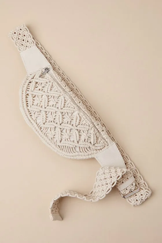 Adventurous Spirit Ivory Macrame Belt Bag sold by Lulus product image thumbnail 4