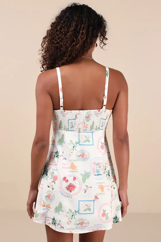 Nikayla Ivory Multi Print Sleeveless Mini Dress sold by Lulus product image thumbnail 3