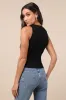 Conceptually Chic Black Ribbed Knit Button-Front Tank Top sold by Lulus