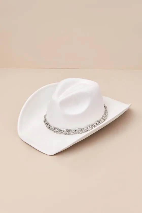 Western Perfection Ivory Rhinestone Cowboy Hat sold by Lulus product image thumbnail 2