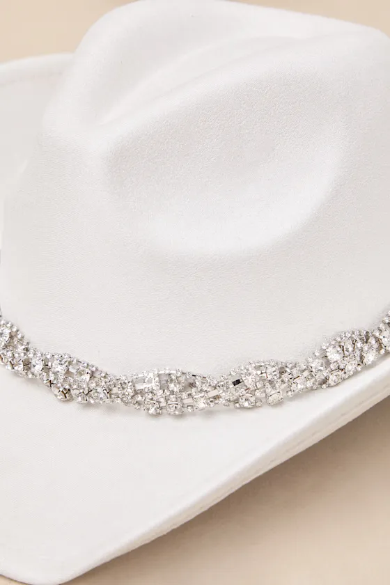 Western Perfection Ivory Rhinestone Cowboy Hat sold by Lulus product image thumbnail 4