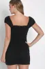 Sensational Instincts Black Mesh Ruched Bodycon Mini Dress sold by Lulus