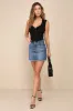 Cutest Flirt Black Mesh Ruffled Swiss Dot Bustier Tank Top sold by Lulus